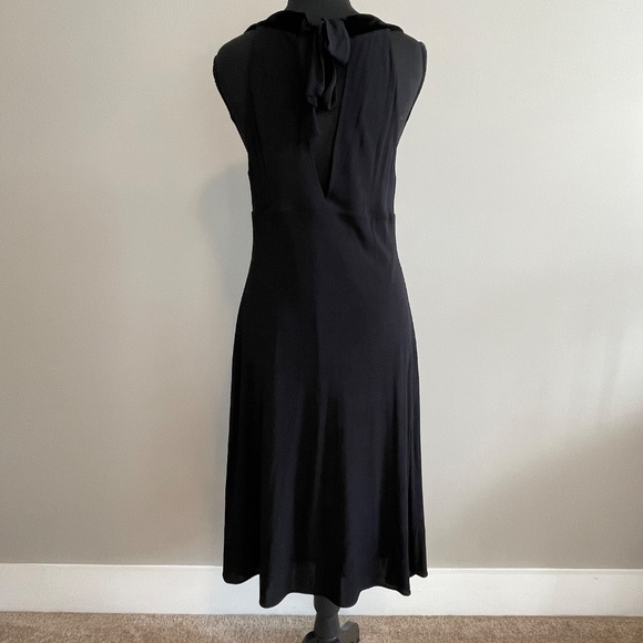 BCBGMaxazria Black Cocktail Dress - Bejeweled & Velvet Halter Neckline - Medium - Picture 6 of 13